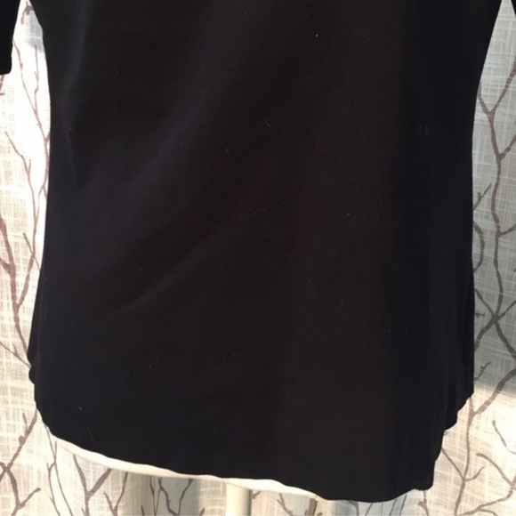 Talbots black heavy knit tee sweater - Picture 3 of 6